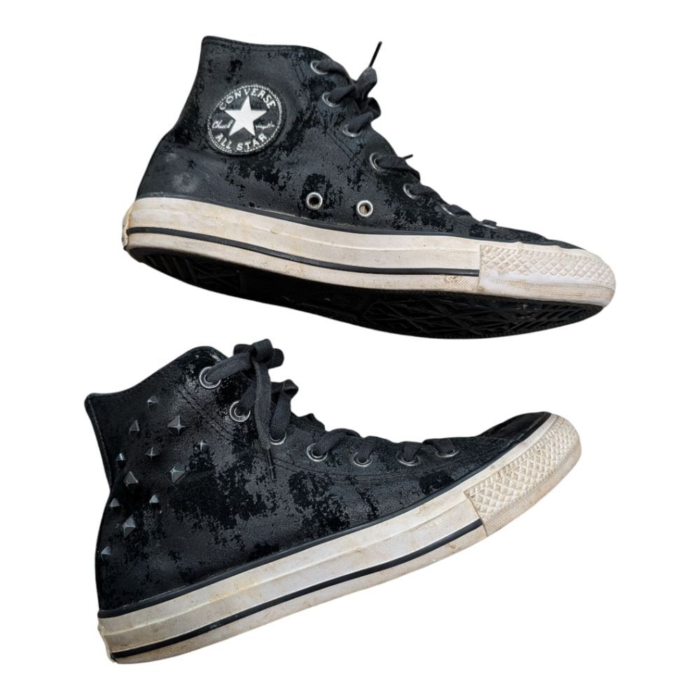 Converse Chuck Taylor High Tops Studded Distressed Women's 8